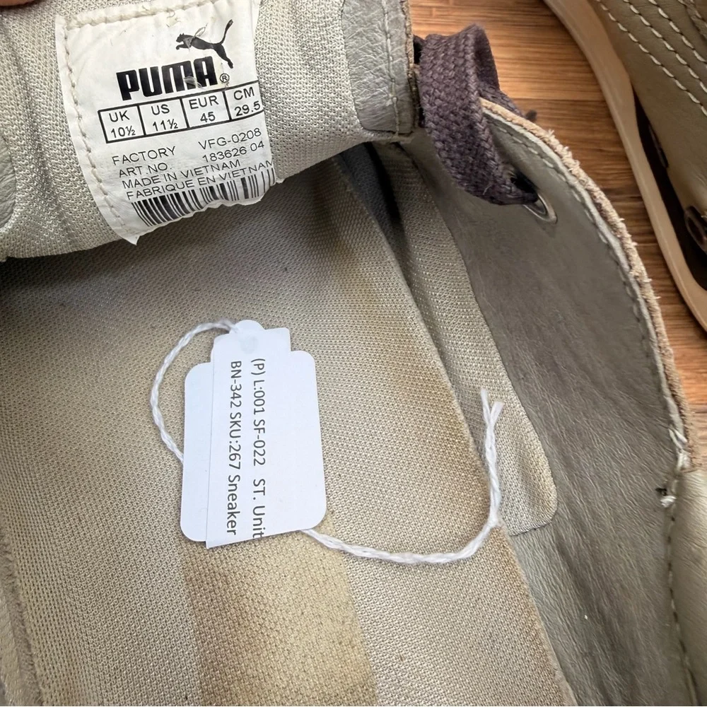 Puma volvo ocean Race Men's size 11.5 Gray Leather Boat Shoes